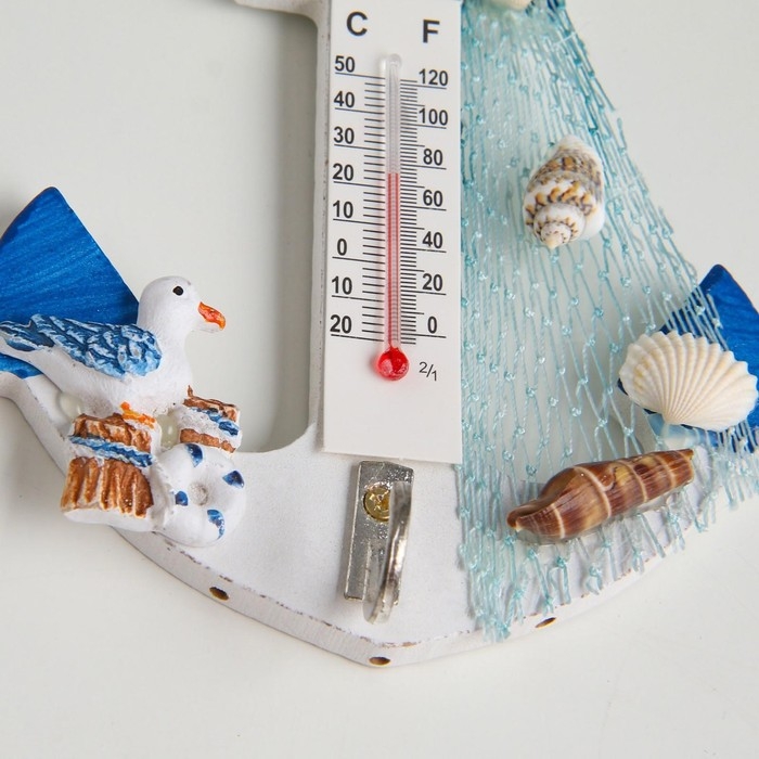 Якорь интерьерный с термометром 12,5*9*2см, микс Якорь интерьерный с термометром 12,5*9*2см, микс