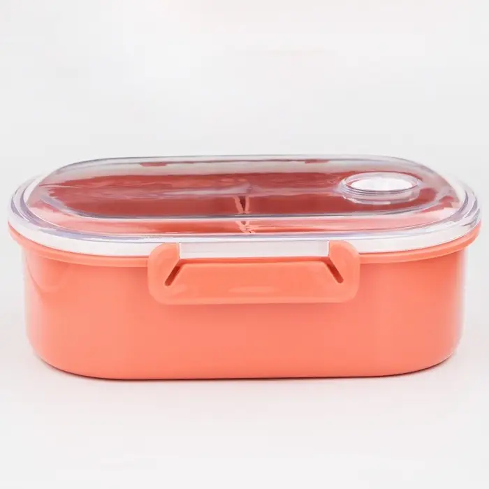 Ланч - бокс в школу, контейнер для еды &laquo;Эйлайт&raquo;, 640 мл, с ложкой, 18.5&times;14&times;6.3 см, пластик, розовый