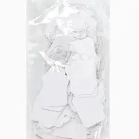Ценники на верёвке, 100 шт. отверстие 3 мм, 2.5&times;4 см, белый