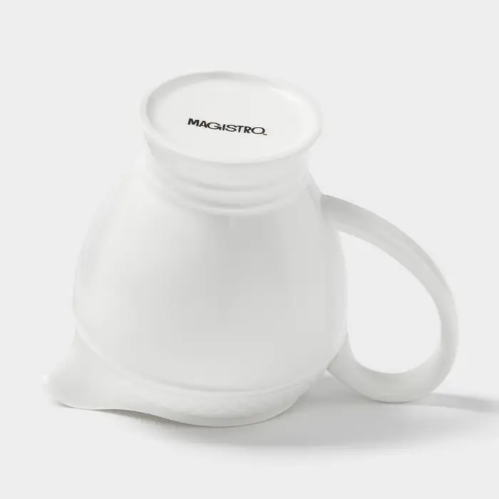 Набор сервировочный Magistro Argos, 2 предмета: молочник 300 мл, сахарница 300 мл, фарфор, белый