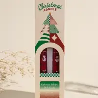 Набор свечей античных, 2,2х25 см, 2 шт "Новогодние персонажи" красные 8х28х2,3 см