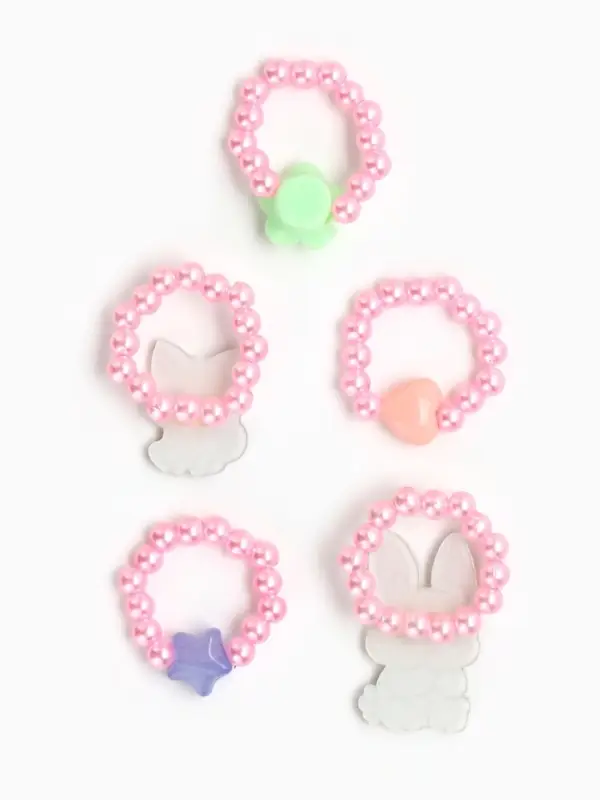 Кольца детские с бусинами &laquo;Милые котики&raquo;, 1.5 см