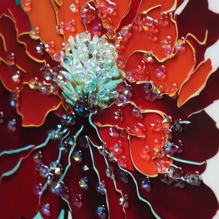 Картина акрил  Картина акрил "Объёмные цветы" 40х30 см