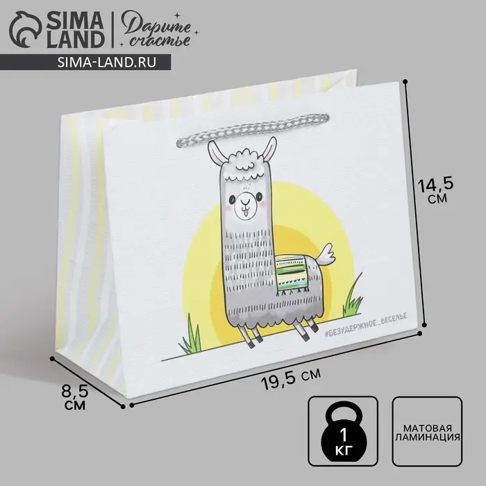 Пакет подарочный, упаковка, «Веселье», 19.5 х 14.5 х 8.5 см