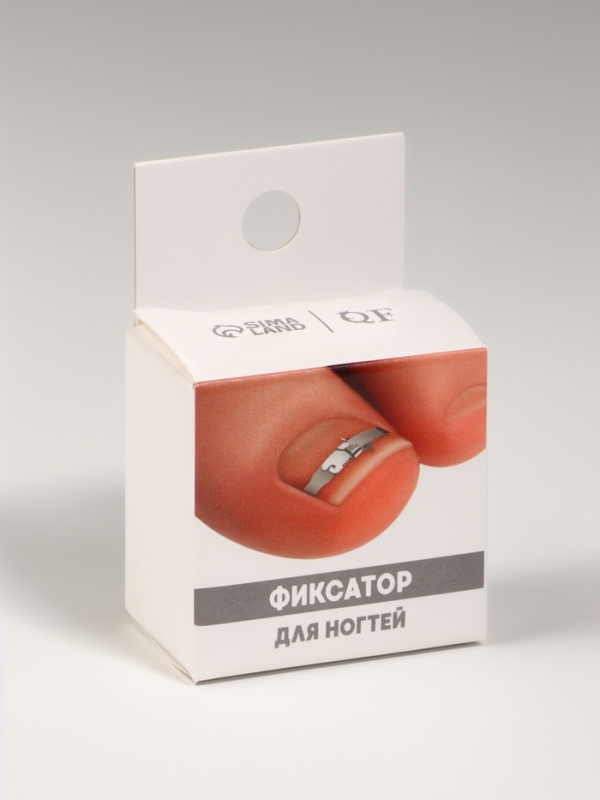Корректор-фиксатор для вросшего ногтя, размер M, в пластиковом футляре, цвет серебристый