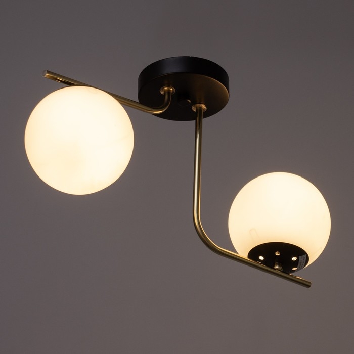 Люстра Люстра "Скарлет" 2х40Вт Е27 Чёрный, золото 33х13,5х16см