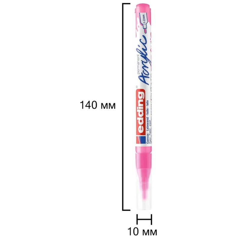 Маркер акриловый Edding 5300/069.кругл.1-2 мм. Флюоресц розовый/Neonpink