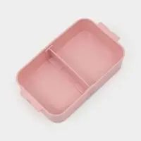 Ланч-бокс, 2 отделения, 2 яруса, с вилкой и ложкой, бутылкой 500мл,20х17х5,5 см,цвет розовый   10949