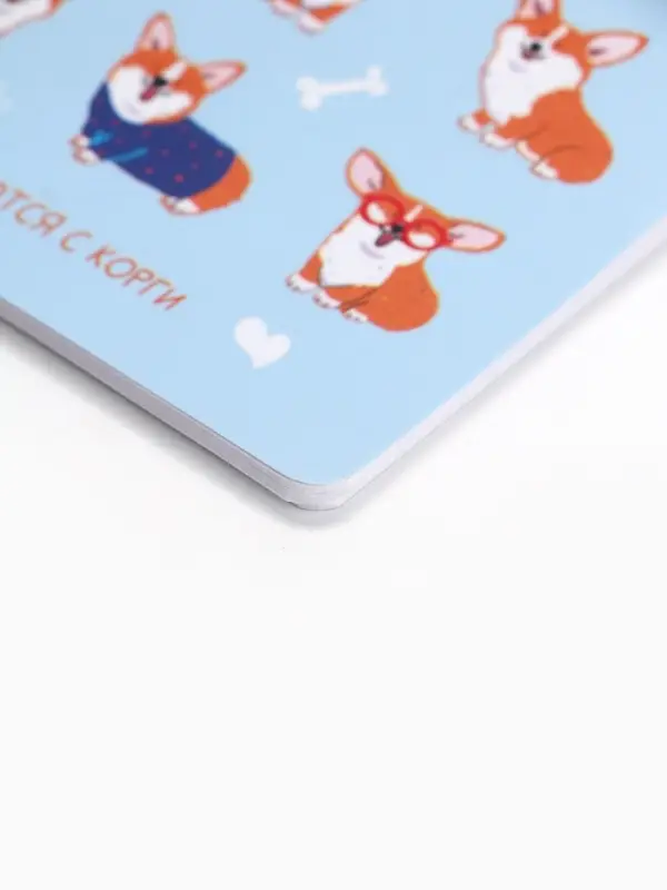 Блокнот А6, 32 л., софт тач, в точку «Корги» Блокнот А6, 32 л., софт тач, в точку «Корги»