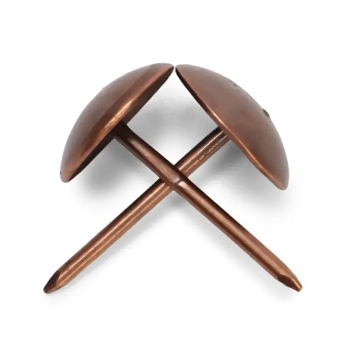 Гвозди ТУНДРА, декоративные, обивочные, 10×18.5 мм, медь, фасовка 50 шт.