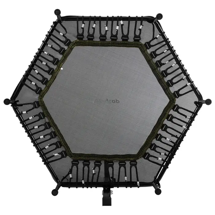 Батут для фитнеса, d=115 см, с ручкой, цвет чёрно-жёлтый Батут для фитнеса, d=115 см, с ручкой, цвет чёрно-жёлтый