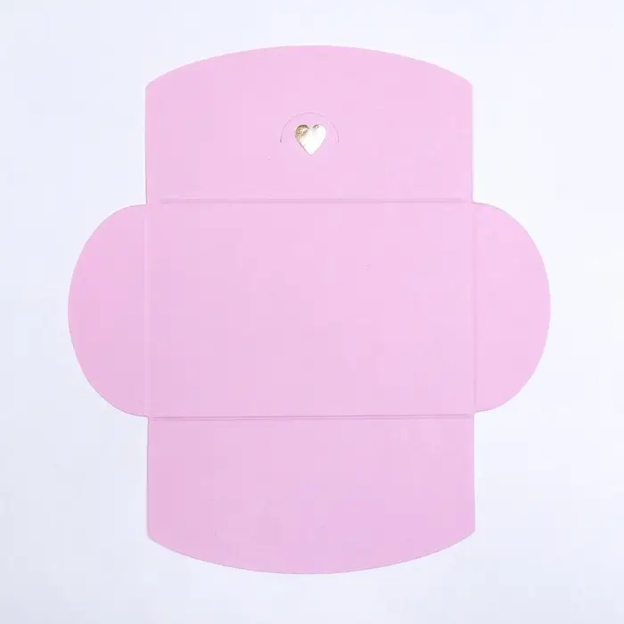 Конверт для подарочного сертификата, с тиснением, розовый, 10.5&times;7 см