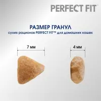 Сухой корм Perfect Fit для домашних кошек, курица, 650 г