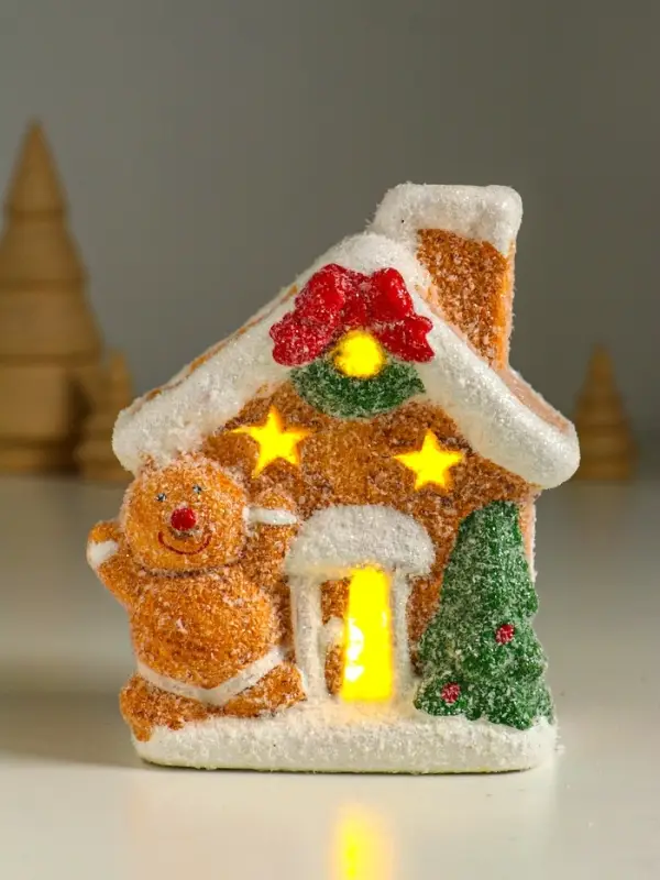 Сувенир керамика свет Сувенир керамика свет "Пряничка у домика" МИКС 8,5х6х11,5 см