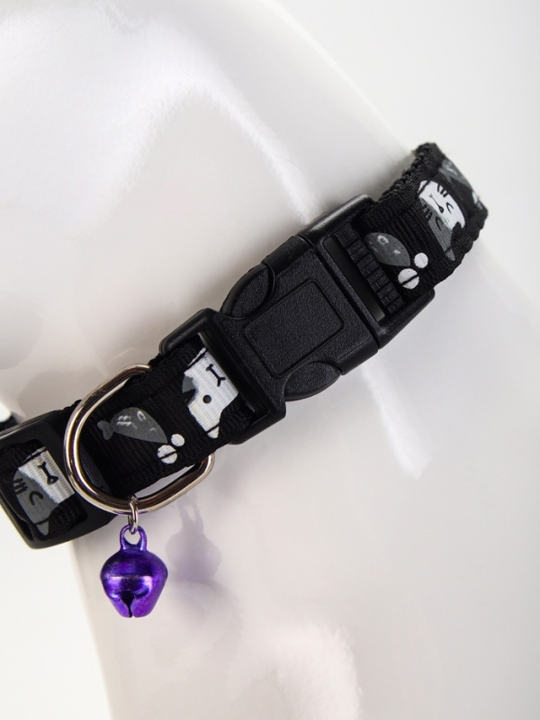 Ошейник Ошейник "Котята", 40 х 1,5 см, черный