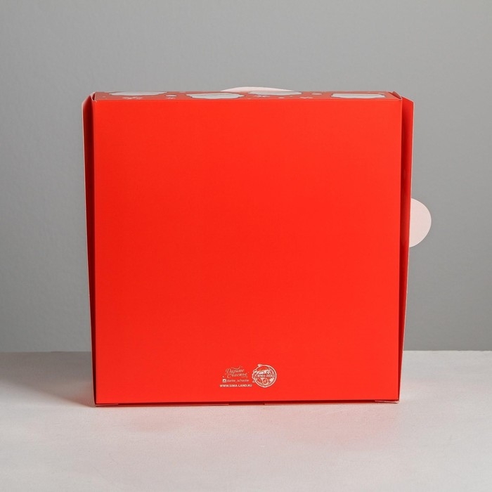 Коробка подарочная новогодняя складная «Дед Мороз», 25 х 25 х 10 см, Новый год Коробка подарочная новогодняя складная «Дед Мороз», 25 х 25 х 10 см, Новый год