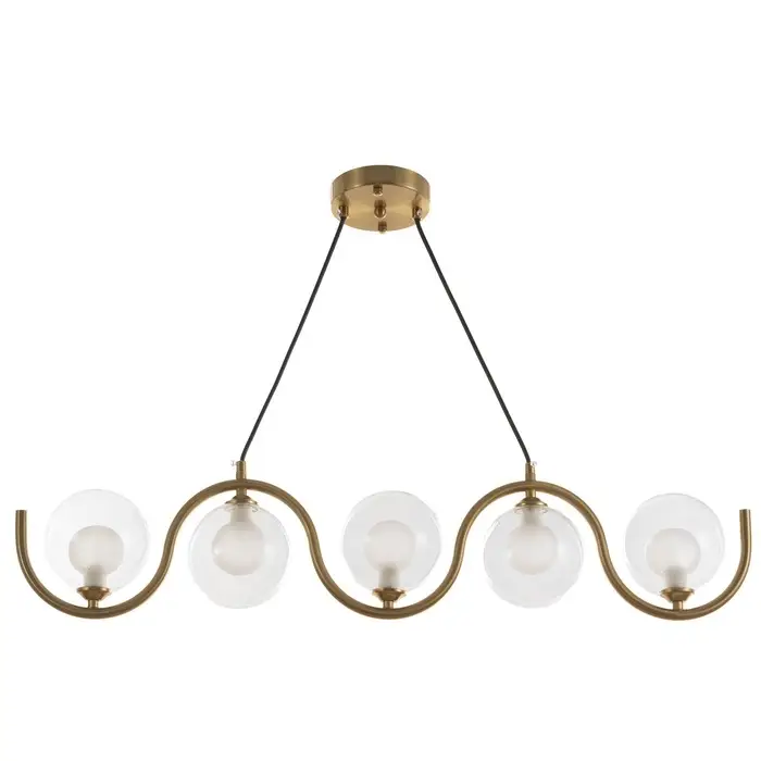 Светильник подвесной BayerLux &laquo;Сигма&raquo;, 5&times;G9, 40 Вт, золото, 100&times;12&times;100 см