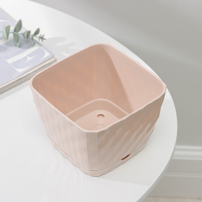 Горшок с поддоном «Классика», 1 л, бежевый Горшок с поддоном «Классика», 1 л, бежевый