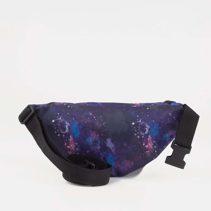 Поясная сумка на молнии, наружный карман, цвет фиолетовый Поясная сумка на молнии, наружный карман, цвет фиолетовый