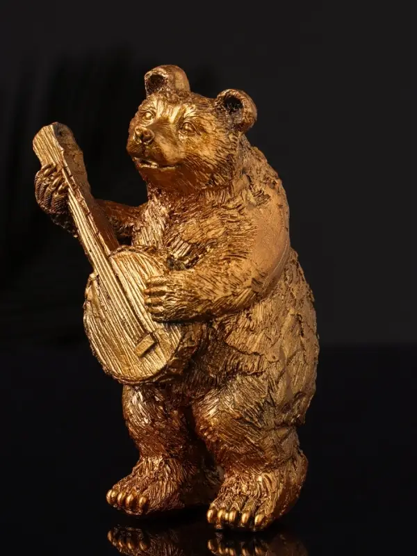 Фигура  Фигура "Медведь с домрой", 11х6 см, бронза