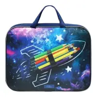 Папка для труда, А4, текстильная, 35&times;27&times;7 см А4 &laquo;Космос&raquo;