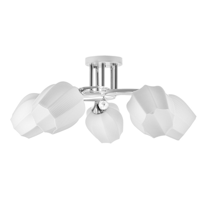 Люстра Люстра "Зарина" 5хЕ27 40Вт белый 60х60х24см BayerLux