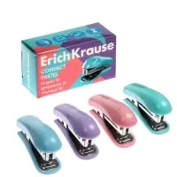 Степлер ErichKrause Compact Pastel, Mini №10, 15 листов, МИКС