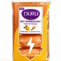 Набор туалетного мыла DURU GET ENERGIZED Лимон и женьшень 4&times;90 г