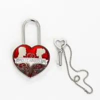 Замок свадебный с ключом «Вместе навсегда», 5.1×7 см Замок свадебный с ключом «Вместе навсегда», 5.1×7 см