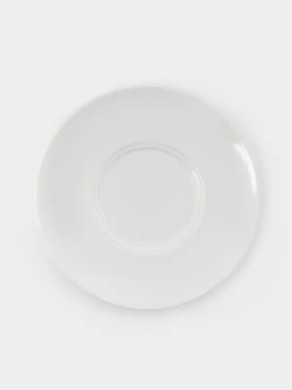 Кофейная пара Дулевский фарфор &laquo;Белая&raquo;, чашка 170 мл, блюдце d=15 см, штабелируемая, белая