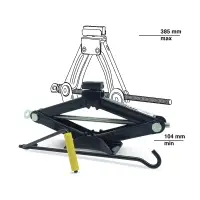 Домкрат ромбический AVS JA-1500R, 1,5т, 104-385мм с резиновой опорой + сумка в комплекте