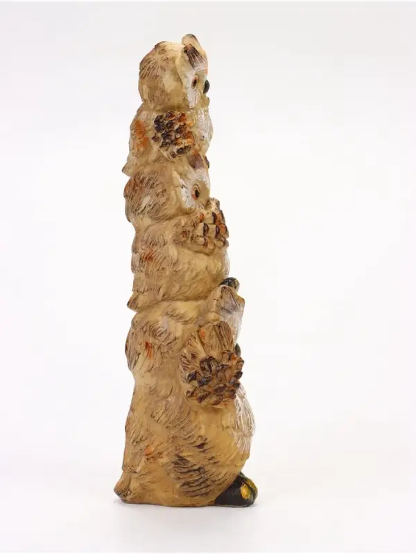 Садовая фигура из полистоуна &laquo;Трио сов&raquo;, 11.5&times;9.5&times;30 см, Greengo