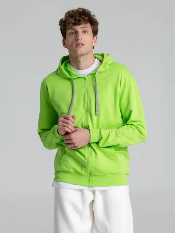 Толстовка на молнии с капюшоном Unit Siverga зеленое яблоко, размер XS Толстовка на молнии с капюшоном Unit Siverga зеленое яблоко, размер XS