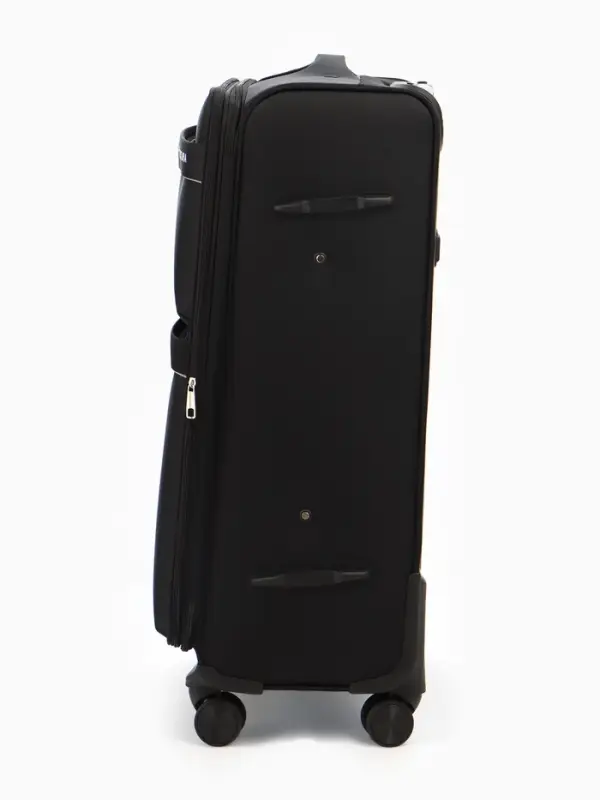 Чемодан на колёсах TEXTURA, кодовый замок, с увеличением, 47&times;30&times;78 см, 28", чёрный