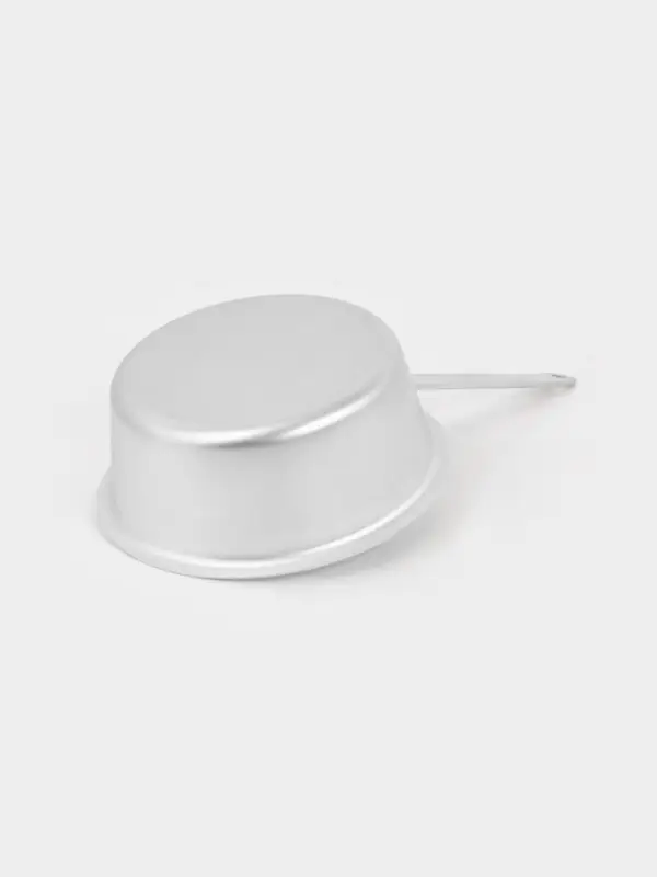 Ковш алюминиевый, 1.2 л, d=16 см, металлическая ручка, толщина 1.2 мм, без крышки, серебристый