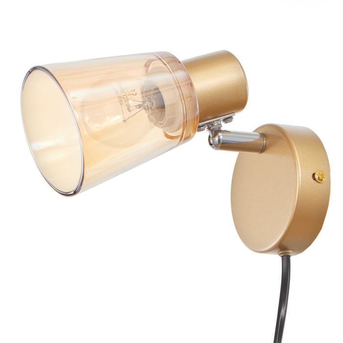 Бра с проводом 59395/1 E14 40Вт золото-хром 15х11х15 см Бра с проводом 59395/1 E14 40Вт золото-хром 15х11х15 см