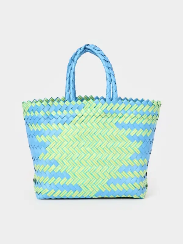 Сумка плетёная, 30&times;10&times;33 см, пластик, голубая