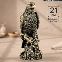 Фигурка полистоун &laquo;Сокол&raquo;, бронза, 8.5&times;10&times;21 см
