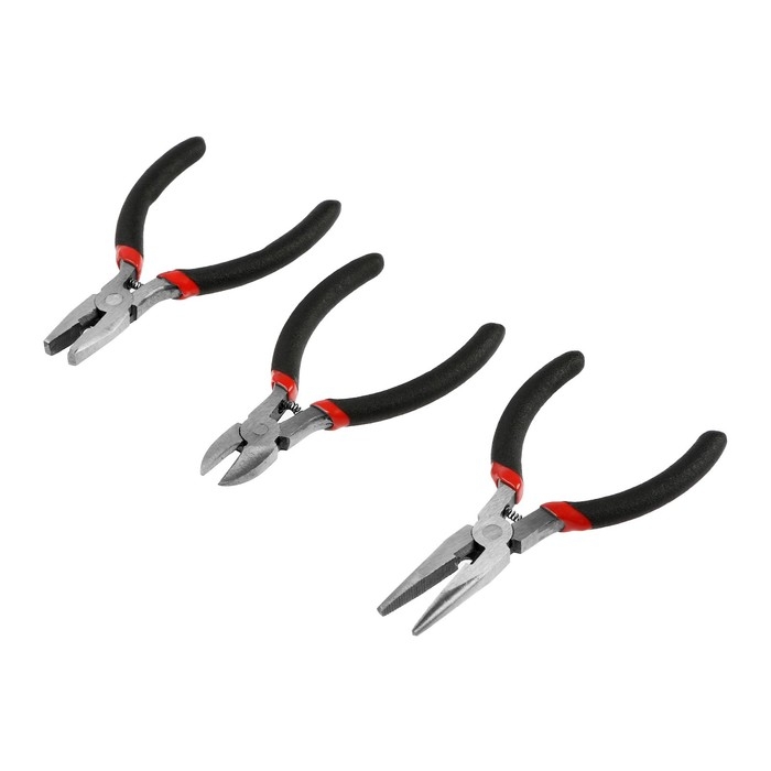 Набор шарнирно-губцевых инструментов ЛОМ мини, плоскогубцы, бокорезы, длинногубцы Набор шарнирно-губцевых инструментов ЛОМ мини, плоскогубцы, бокорезы, длинногубцы