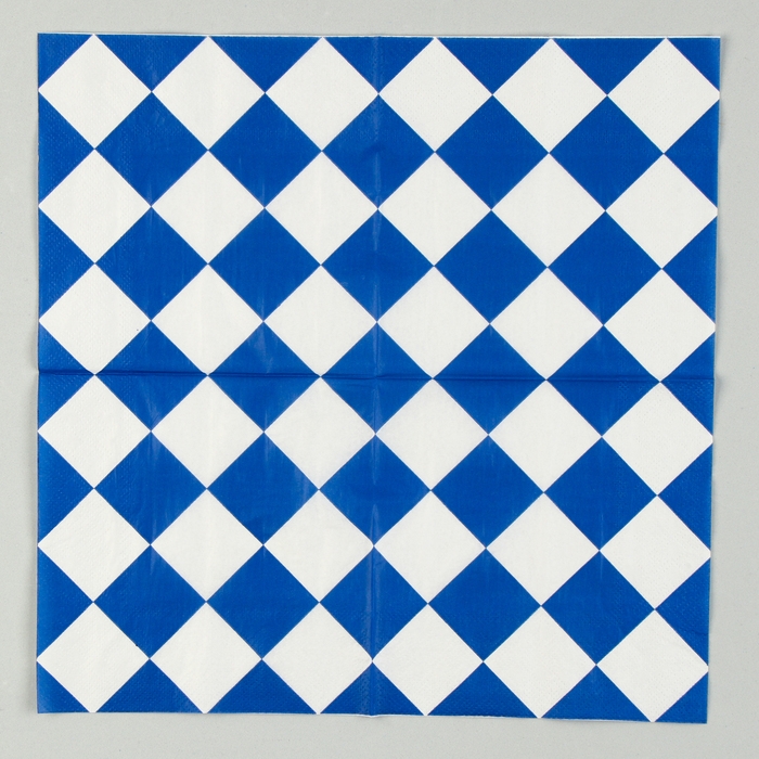 Салфетки бумажные «Синие ромбики» 33х33 см, набор 20 шт. Салфетки бумажные «Синие ромбики» 33х33 см, набор 20 шт.