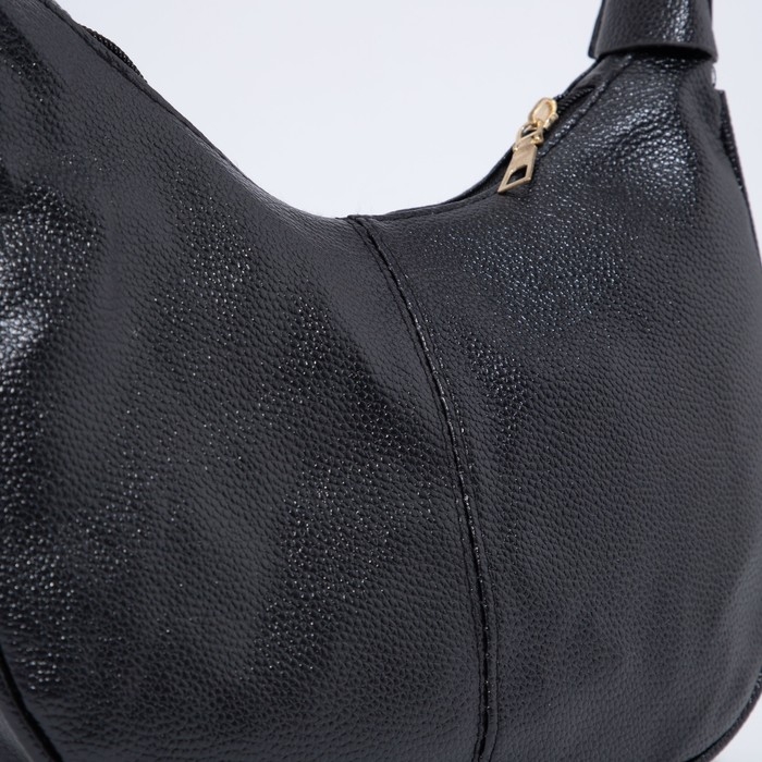 Сумка-багет на молнии, цвет черный Сумка-багет на молнии, цвет черный