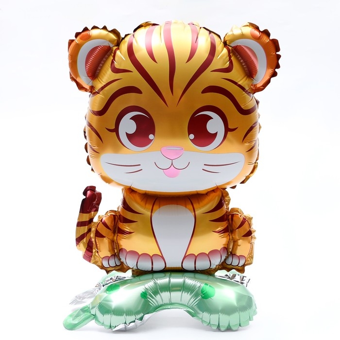 Шар фольгированный 15 Шар фольгированный 15" «Тигрёнок», на подставке, под воздух