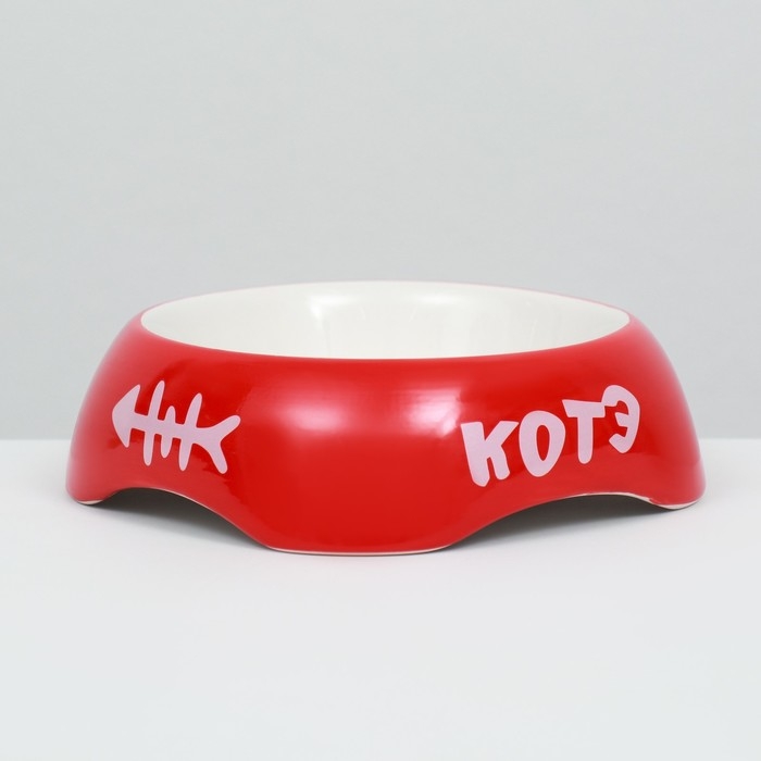 Миска керамическая  Миска керамическая "КОТЭ" 200 мл  13 х 4,5 см, красная