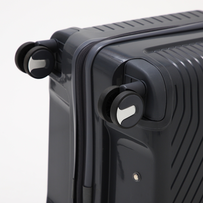 Чемодан большой 100 л (L), отдел на молнии, кодовый замок, 4 колеса, цвет тёмно-серый Чемодан большой 100 л (L), отдел на молнии, кодовый замок, 4 колеса, цвет тёмно-серый
