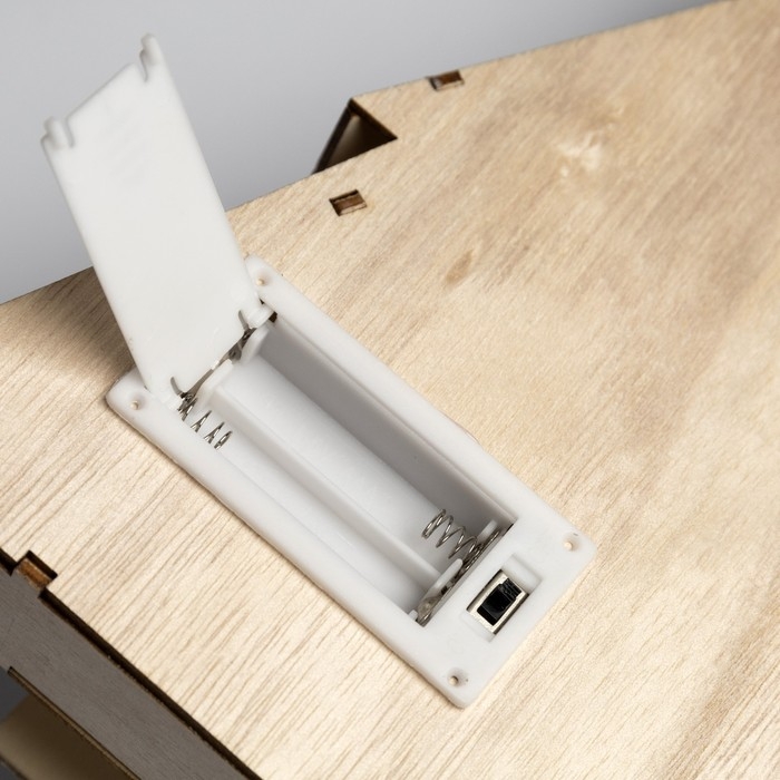 Светодиодная фигура «Звёздная ель с Сантой» 20 × 30 × 6.5 см, дерево, батарейки АААх2 (не в комплекте), свечение тёплое белое Светодиодная фигура «Звёздная ель с Сантой» 20 × 30 × 6.5 см, дерево, батарейки АААх2 (не в комплекте), свечение тёплое белое