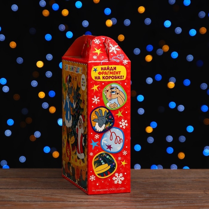 Новый год. Коробка подарочная складная Новый год. Коробка подарочная складная "Ну,погоди!" 17 х 7 х 25 см.