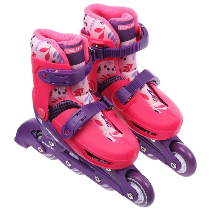 Роликовые коньки раздвижные ONLYTOP, р. 34-37, колёса PVC 64 мм Роликовые коньки раздвижные ONLYTOP, р. 34-37, колёса PVC 64 мм