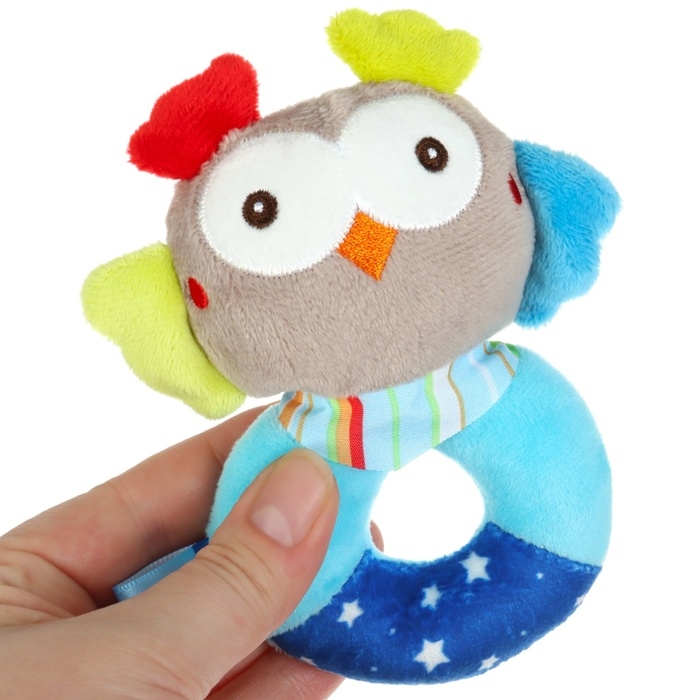 Погремушка мягкая на кольце «Совушка», Крошка Я Погремушка мягкая на кольце «Совушка», Крошка Я