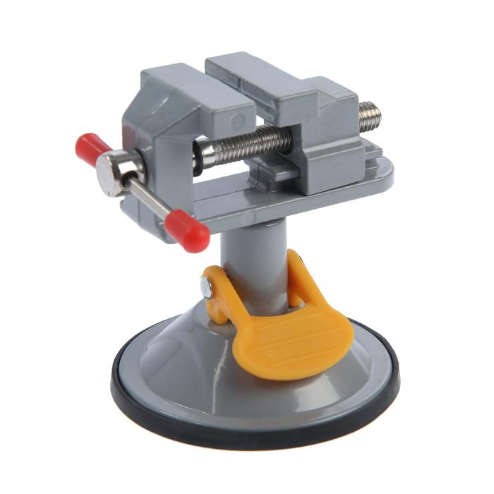 Мини-тиски алюминиевые ТУНДРА, крепление на присоске, поворотные на 180°, 35 мм Мини-тиски алюминиевые ТУНДРА, крепление на присоске, поворотные на 180°, 35 мм