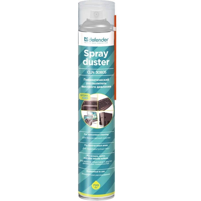 Сжатый воздух DEFENDER CLN 30805 Optima, для продувки пыли, 1000мл Сжатый воздух DEFENDER CLN 30805 Optima, для продувки пыли, 1000мл